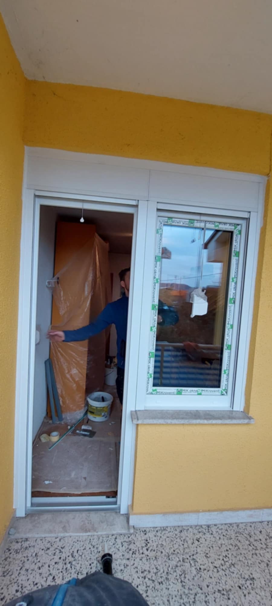 Montaža balkonskih vrat na novogradnji