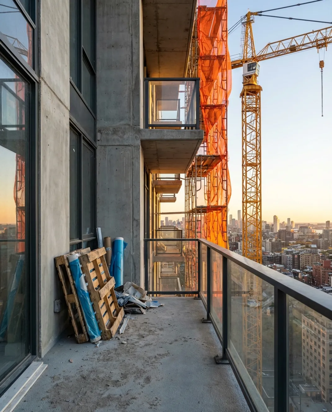 Montaža balkonskih vrat na projektu novogradnje